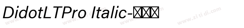 DidotLTPro Italic字体转换